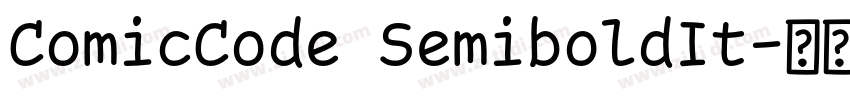 ComicCode SemiboldIt字体转换